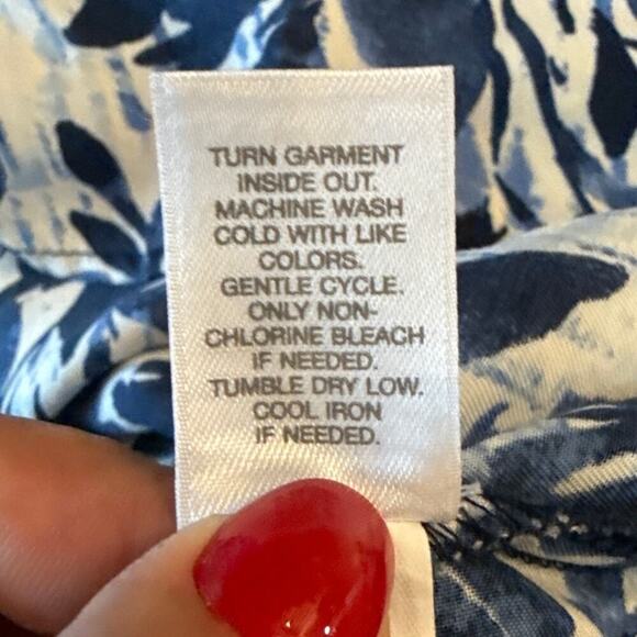 J. Jill Purejill Floral Sleeveless Tunic Top Small Tiered 100% Tencel Tank - Picture 7 of 10